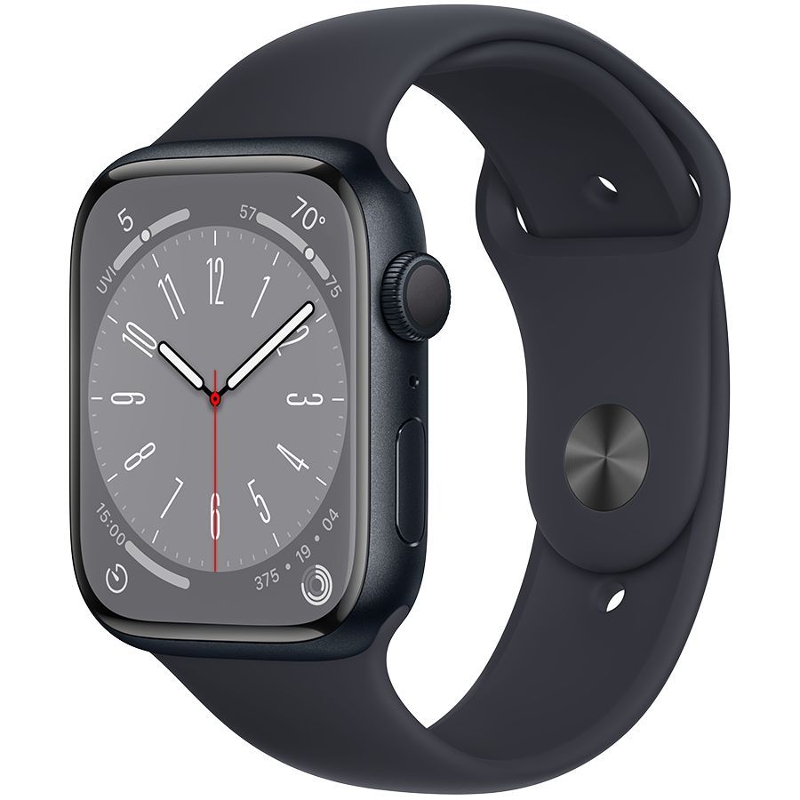 Apple Watch Series 8 GPS, 45мм, Тёмная ночь, Спортивный ремешок цвета «тёмная ночь»
Apple Watch Series 8 GPS, 45мм, Тёмная ночь, Спортивный ремешок цвета «тёмная ночь»
