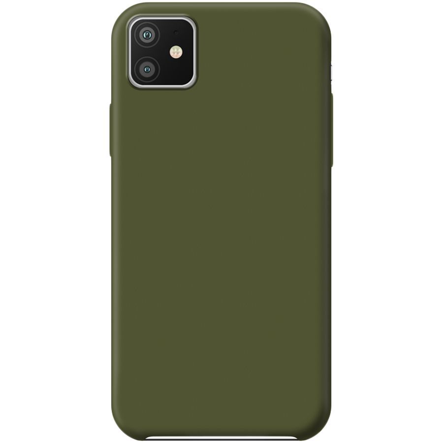 

Чехол DEPPA Liquid Silicone для iPhone 11, Оливковый