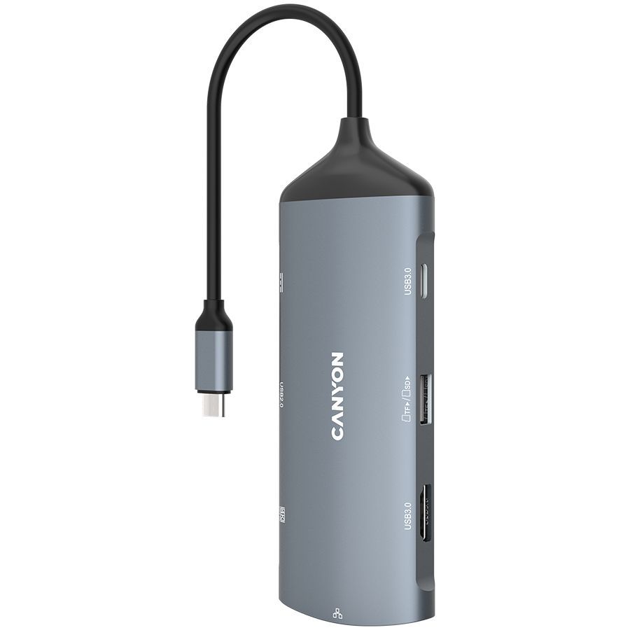 

Док-станция CANYON USB Тип C, Тёмно-серый