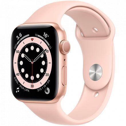 Apple Watch Series 6 GPS, 44мм, Золотой, Cпортивный ремешок цвета «розовый песок» в Белой Церкви