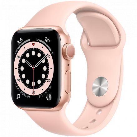 Apple Watch Series 6 GPS, 40мм, Золотой, Cпортивный ремешок цвета «розовый песок» в Одессе