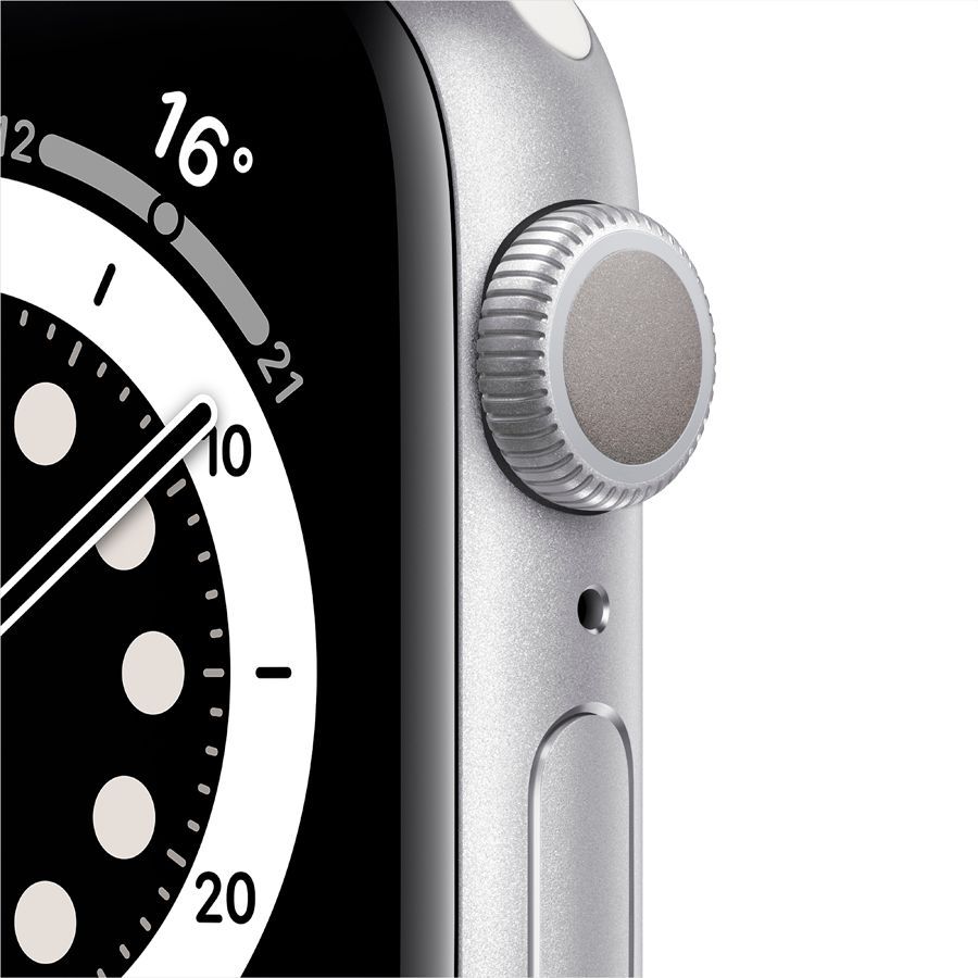 Смарт годинник Apple Watch Series 6 GPS, 40mm, Silver, White Sport Band Б\В