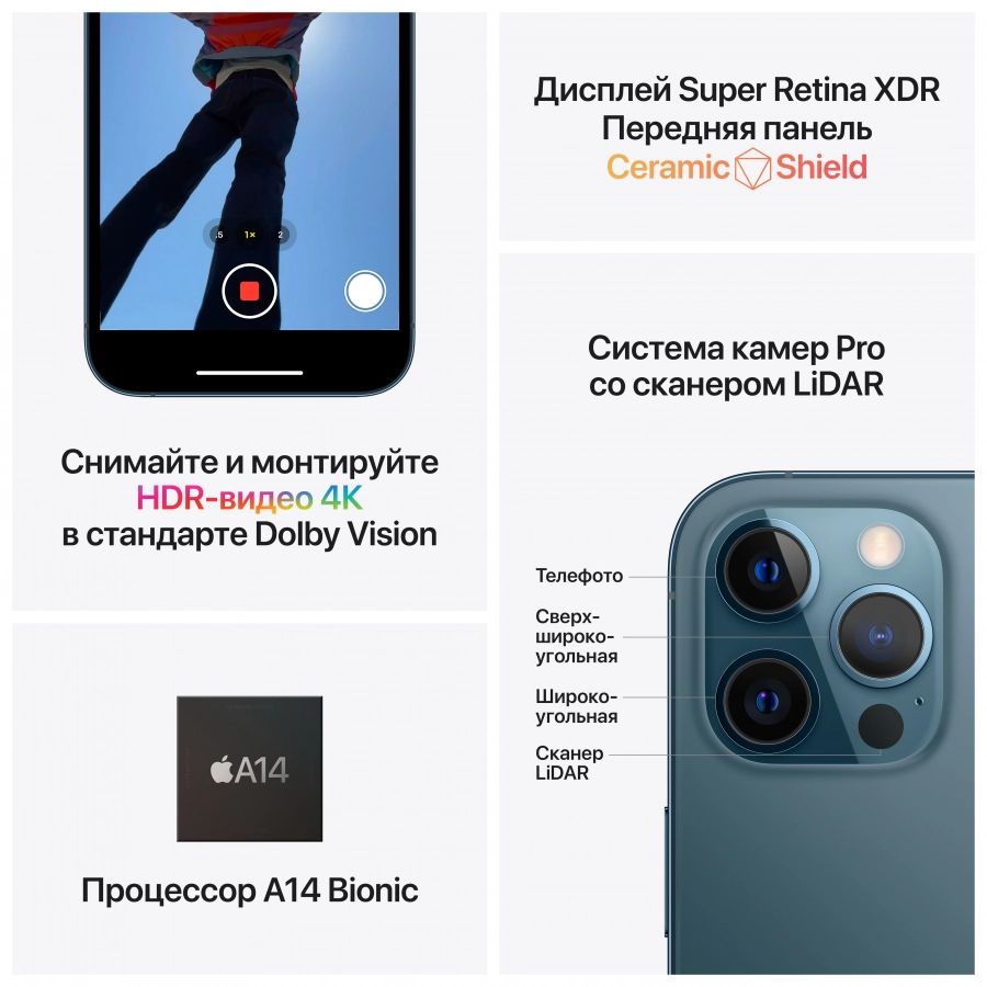 Apple iPhone 12 Pro Max 128 ГБ «Тихоокеанский синий» MGDA3 б/у б/у - купить  в Алматы с доставкой по Казахстану | Breezy.kz