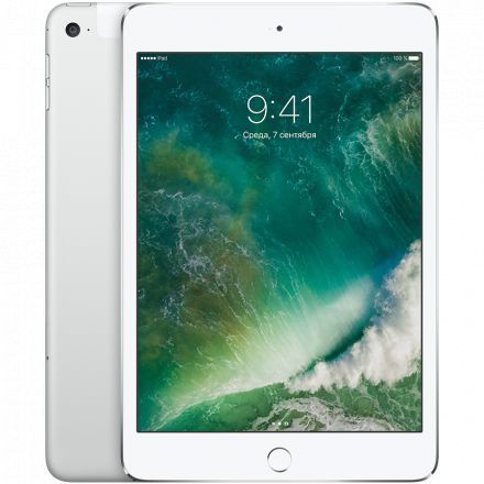 iPad mini 4, 16 ГБ, Wi-Fi+4G, Silver 