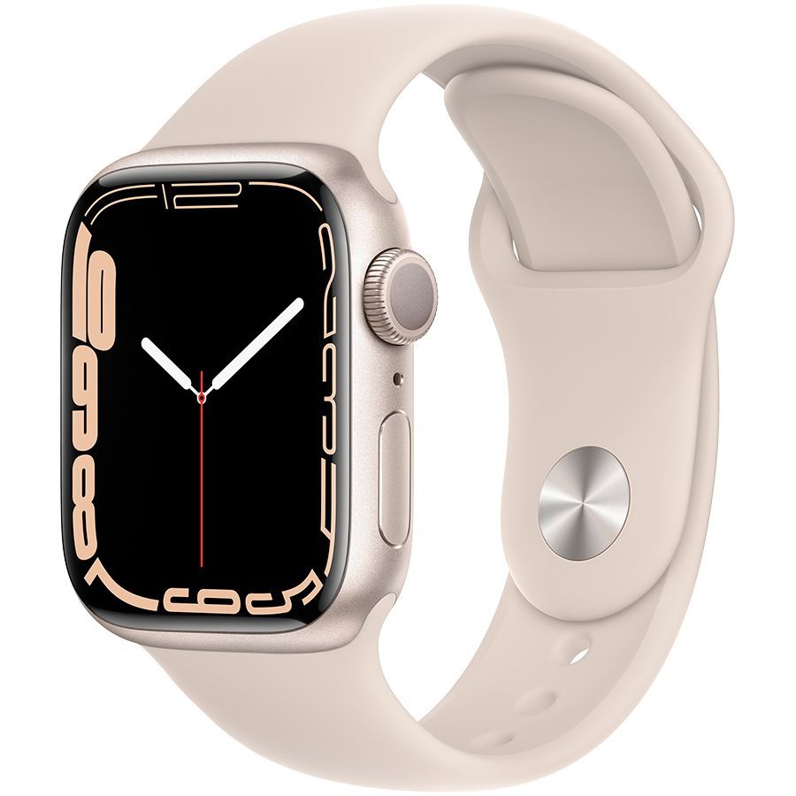 

Apple Watch Series 7 GPS, 41мм, Сияющая звезда, Спортивный ремешок цвета «сияющая звезда»