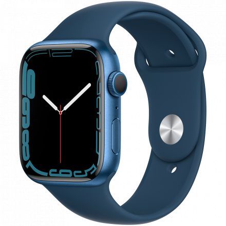 Apple Watch Series 7 GPS, 45мм, Синий, Спортивный ремешок цвета «синий омут» в Нововолынске