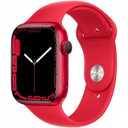 Apple Watch Series 7 GPS, 45мм, (PRODUCT)RED, Спортивный ремешок PRODUCT(RED) в Нововолынске