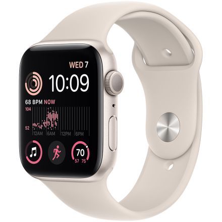 Apple Watch SE GPS Gen.2, 44мм, Сияющая звезда, Спортивный ремешок цвета «сияющая звезда»