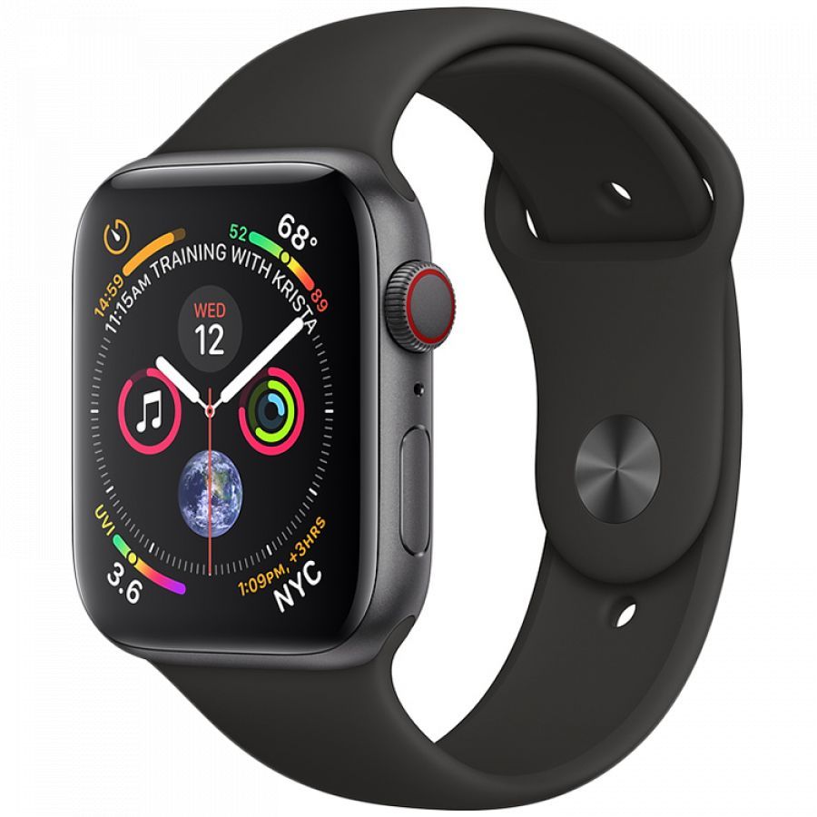 

Apple Watch Series 4 GPS, 40мм, Серый космос, Cпортивный ремешок чёрного цвета