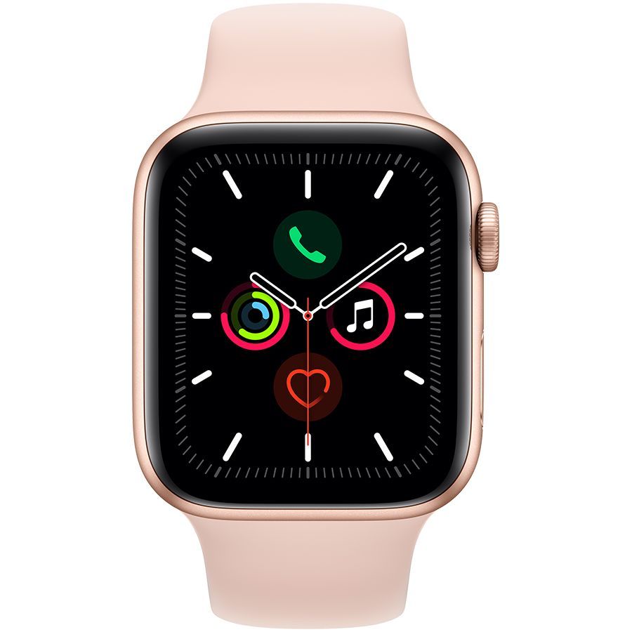 Смарт годинник Apple Watch Series 5 GPS, 44mm, Gold, Pink Sand Sport Band Б\В