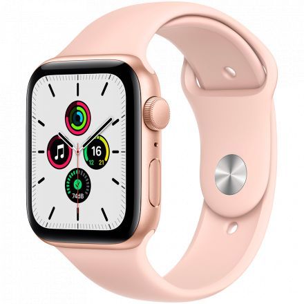 Apple Watch SE GPS, 44mm, Gold, Спортивний ремінець кольору «рожевий пісок» 