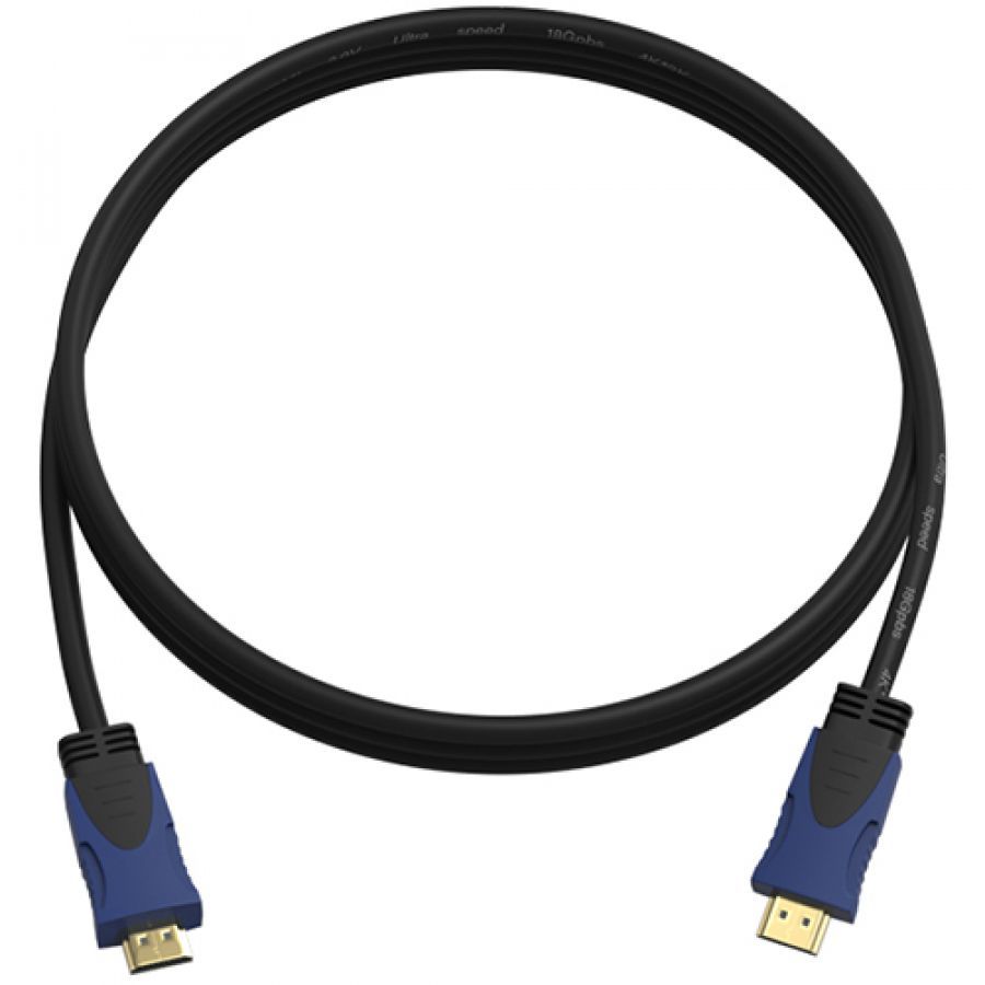 

RITMIX Кабель HDMI, Чёрный/синий