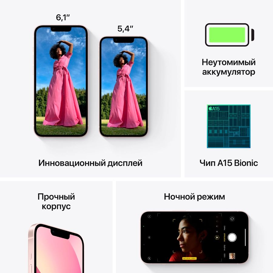 Купить Apple iPhone 13 mini 128 ГБ Розовый